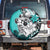 Polynesian Valentine Spare Tire Cover Couple Floral Unique Turquoise Version LT01 - Polynesian Pride