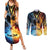 Personalised Polynesian Heart In Fire And Water Couples Matching Summer Maxi Dress and Long Sleeve Button Shirt Romantic Elements