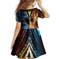 Personalised Polynesian Heart In Fire And Water Family Matching Tank Maxi Dress and Hawaiian Shirt Romantic Elements