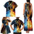 Personalised Polynesian Heart In Fire And Water Family Matching Tank Maxi Dress and Hawaiian Shirt Romantic Elements