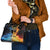 Personalised Polynesian Heart In Fire And Water Shoulder Handbag Romantic Elements