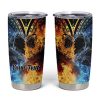 Personalised Polynesian Heart In Fire And Water Tumbler Cup Romantic Elements