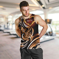 Personalised Polynesian Fiery Heart Men Tank Top Passionate Love