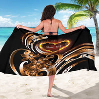 Personalised Polynesian Fiery Heart Sarong Passionate Love