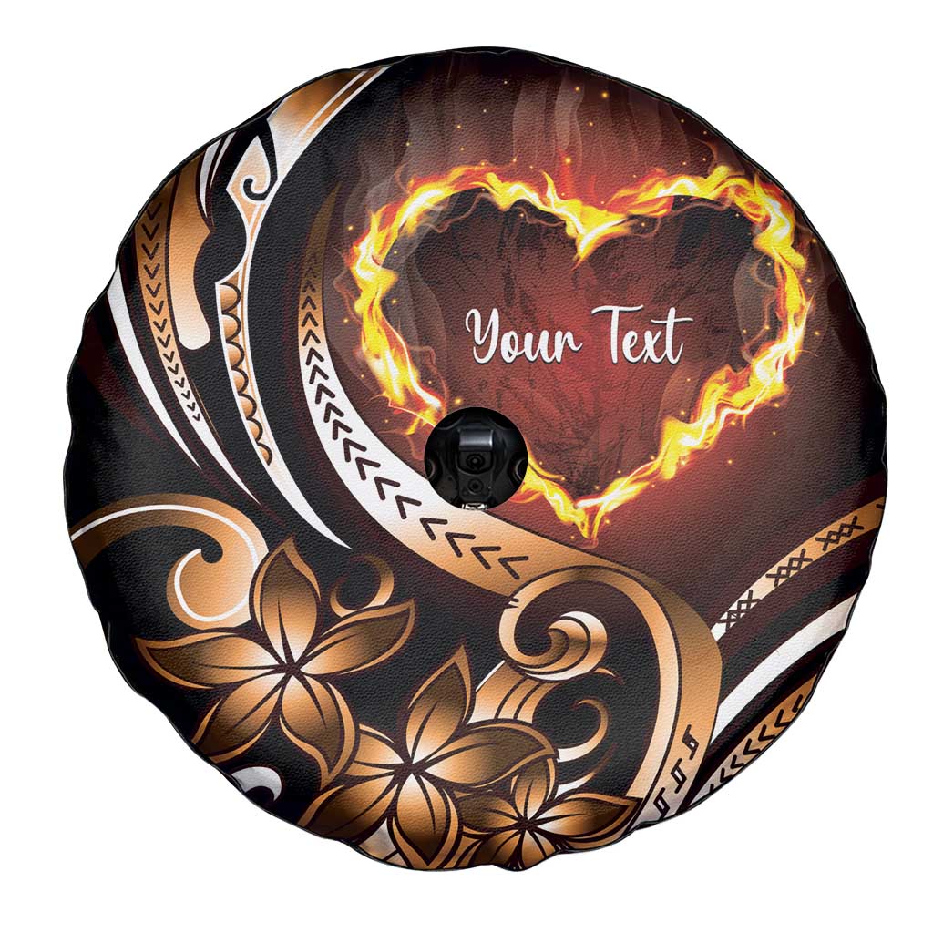 Personalised Polynesian Fiery Heart Spare Tire Cover Passionate Love