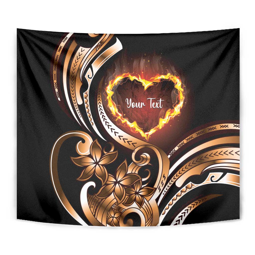 Personalised Polynesian Fiery Heart Tapestry Passionate Love