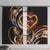 Personalised Polynesian Fiery Heart Window Curtain Passionate Love