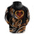 Personalised Polynesian Fiery Heart Zip Hoodie Passionate Love