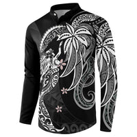 Polynesian Mermaid Plumeria Tribal Tattoo Button Sweatshirt LT01 - Polynesian Pride