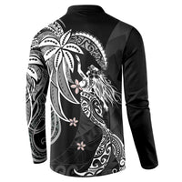 Polynesian Mermaid Plumeria Tribal Tattoo Button Sweatshirt LT01 - Polynesian Pride