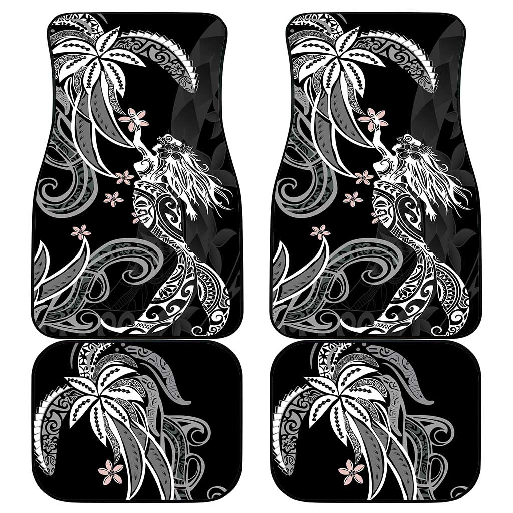 Polynesian Mermaid Plumeria Tribal Tattoo Car Mats