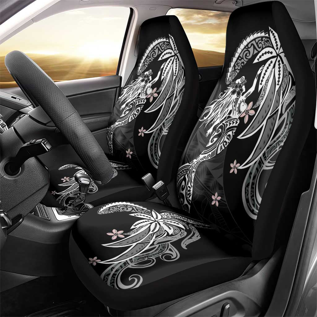 Polynesian Mermaid Plumeria Tribal Tattoo Car Seat Cover