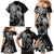 Polynesian Mermaid Plumeria Tribal Tattoo Family Matching Mermaid Dress and Hawaiian Shirt
