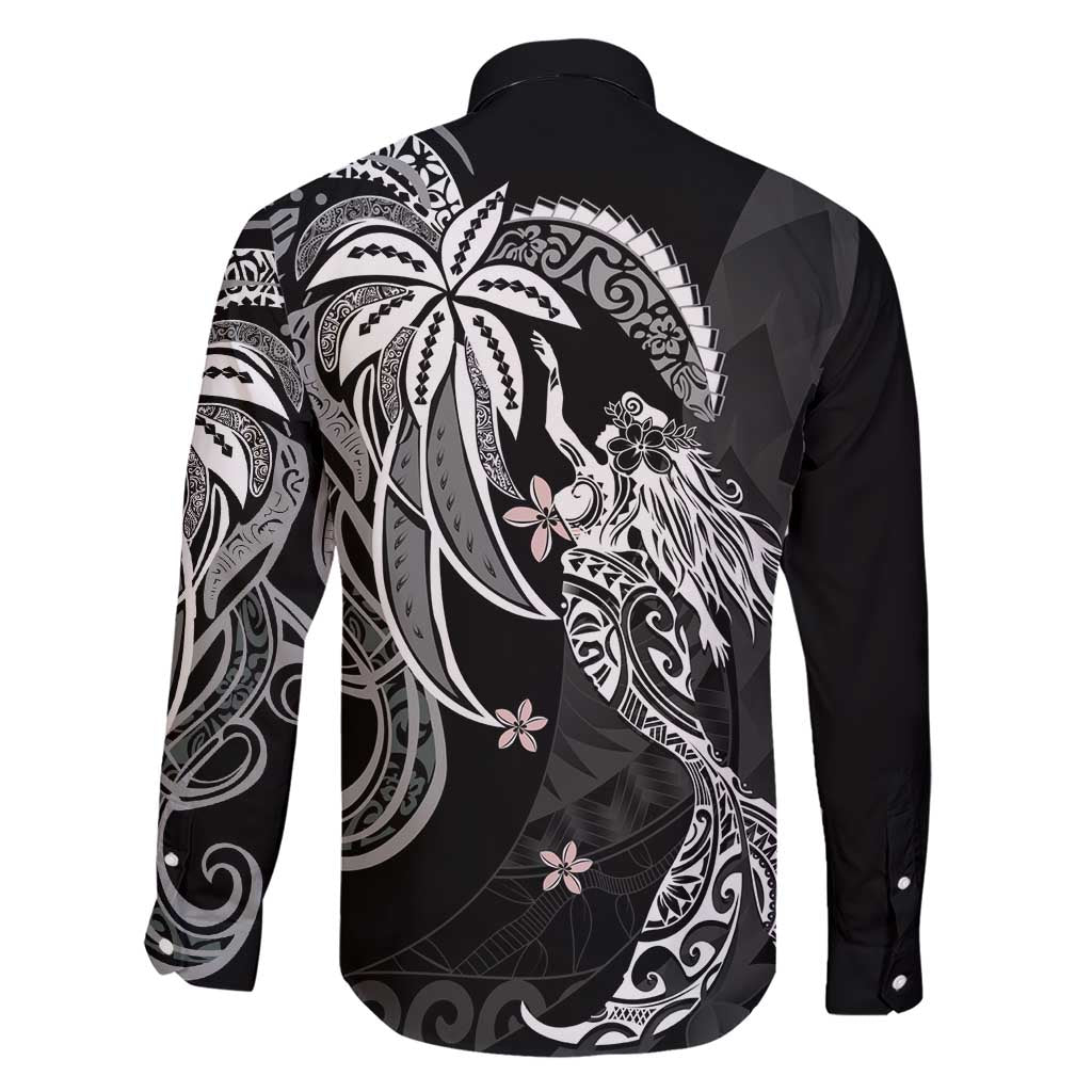 Polynesian Mermaid Plumeria Tribal Tattoo Family Matching Short Sleeve Bodycon Dress and Hawaiian Shirt LT01 - Polynesian Pride