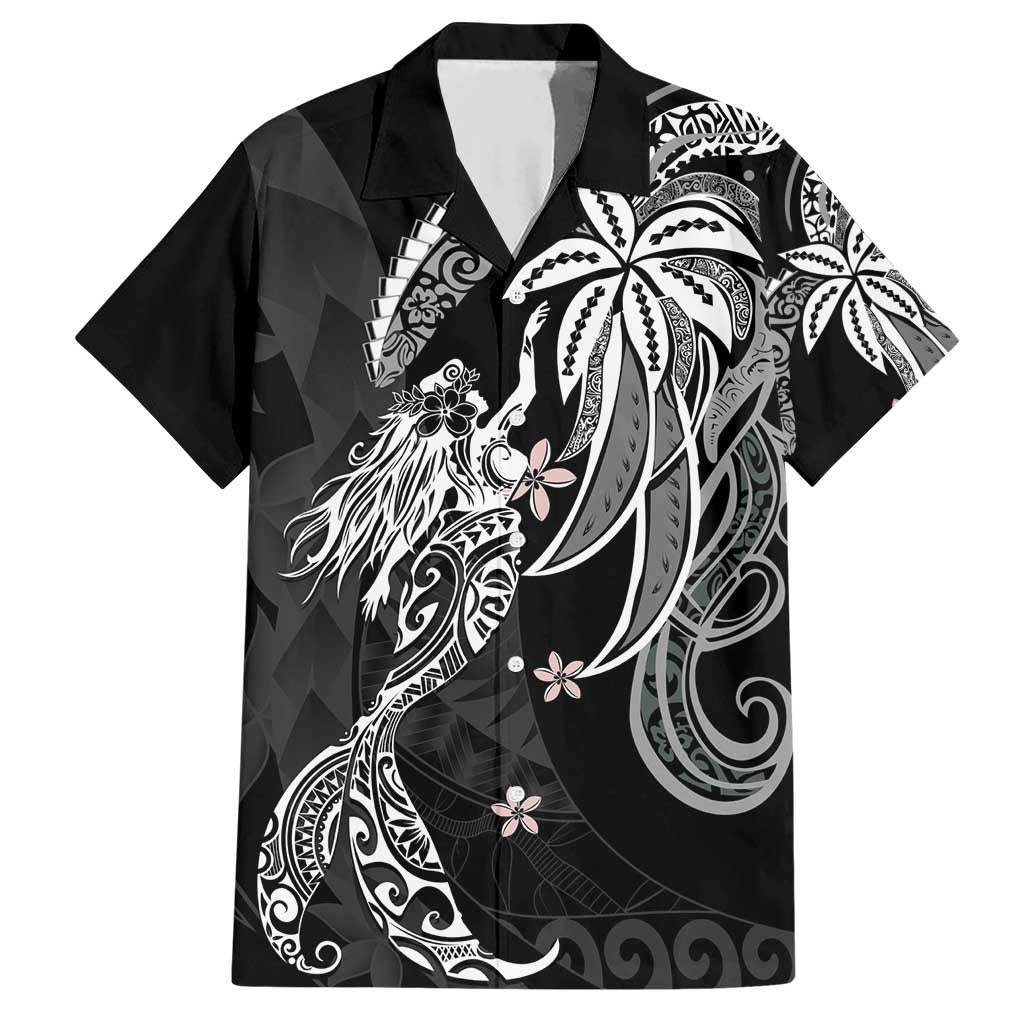 Polynesian Mermaid Plumeria Tribal Tattoo Hawaiian Shirt