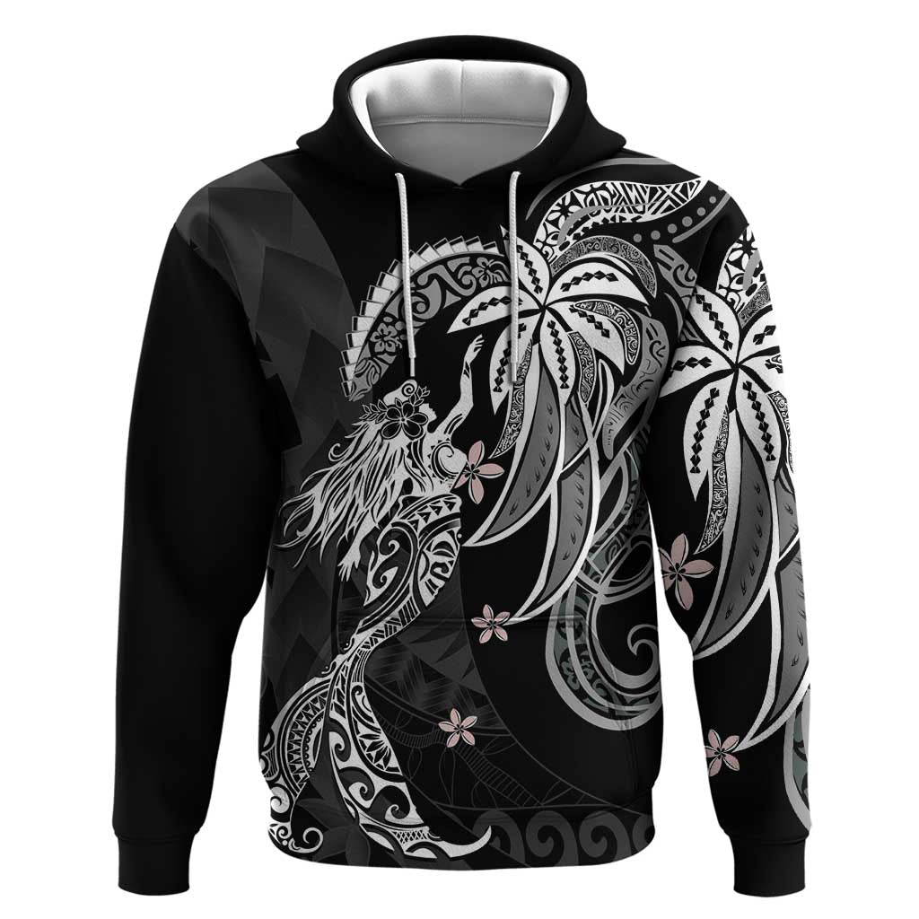 Polynesian Mermaid Plumeria Tribal Tattoo Hoodie