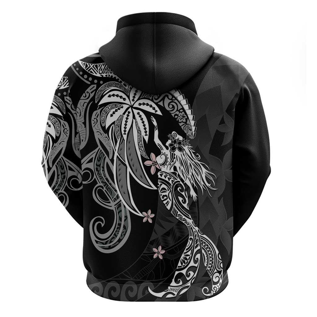 Polynesian Mermaid Plumeria Tribal Tattoo Hoodie