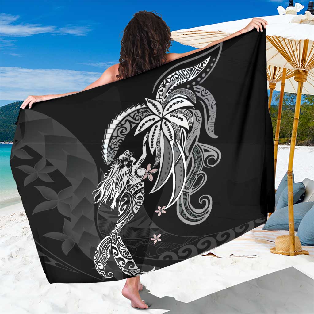 Polynesian Mermaid Plumeria Tribal Tattoo Sarong