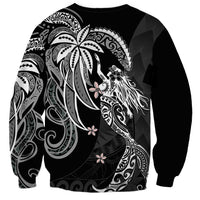 Polynesian Mermaid Plumeria Tribal Tattoo Sweatshirt