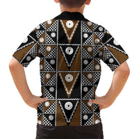 Fiji Brown Masi Pattern Family Matching Mermaid Dress and Hawaiian Shirt Fijian Tapa LT01 - Polynesian Pride