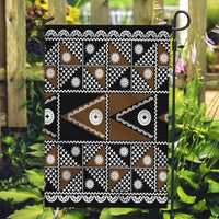Fiji Brown Masi Pattern Garden Flag Fijian Tapa