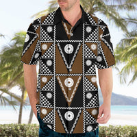 Fiji Brown Masi Pattern Hawaiian Shirt Fijian Tapa