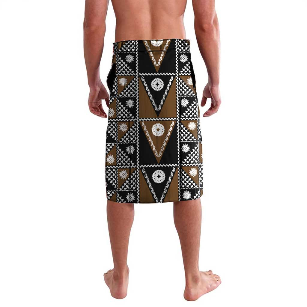 Fiji Brown Masi Pattern Lavalava Fijian Tapa