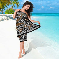 Fiji Brown Masi Pattern Sarong Fijian Tapa
