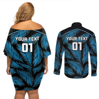 custom-fiji-rugby-couples-matching-off-shoulder-short-dress-and-long-sleeve-button-shirts-flying-fijians-blue-palm-tree-version
