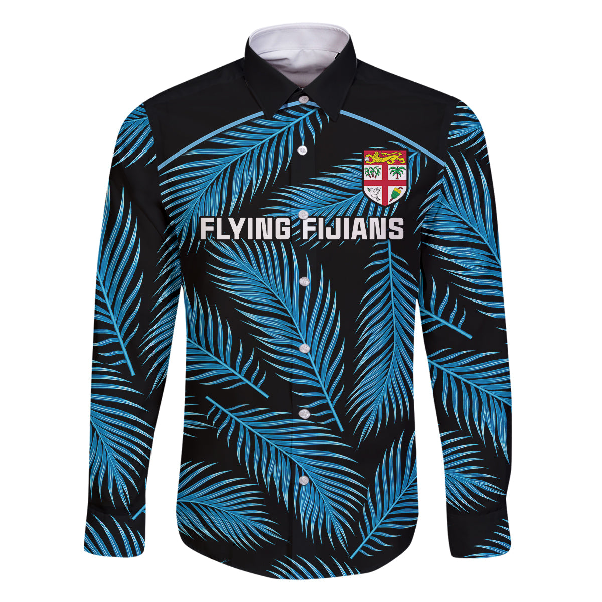 custom-fiji-rugby-family-matching-mermaid-dress-and-hawaiian-shirt-flying-fijians-blue-palm-tree-version