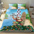 Hawaii Christmas Santa Claus Bedding Set Mele Kalikimaka Tropical Beach