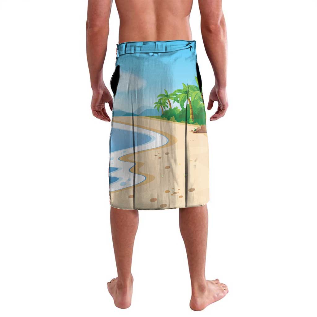 Hawaii Christmas Santa Claus Lavalava Mele Kalikimaka Tropical Beach