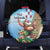 Hawaii Christmas Santa Claus Spare Tire Cover Mele Kalikimaka Tropical Beach