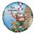 Hawaii Christmas Santa Claus Spare Tire Cover Mele Kalikimaka Tropical Beach