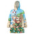 Hawaii Christmas Santa Claus Wearable Blanket Hoodie Mele Kalikimaka Tropical Beach