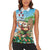 Hawaii Christmas Santa Claus Women Sleeveless Polo Shirt Mele Kalikimaka Tropical Beach