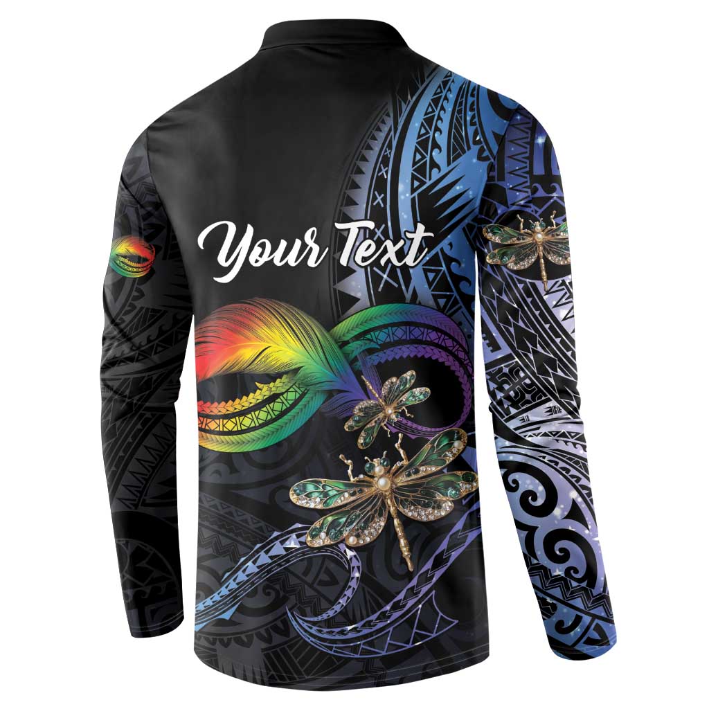 Personalised Polynesian Memorial Button Sweatshirt As Long As I Breathe You'll Be Remembered