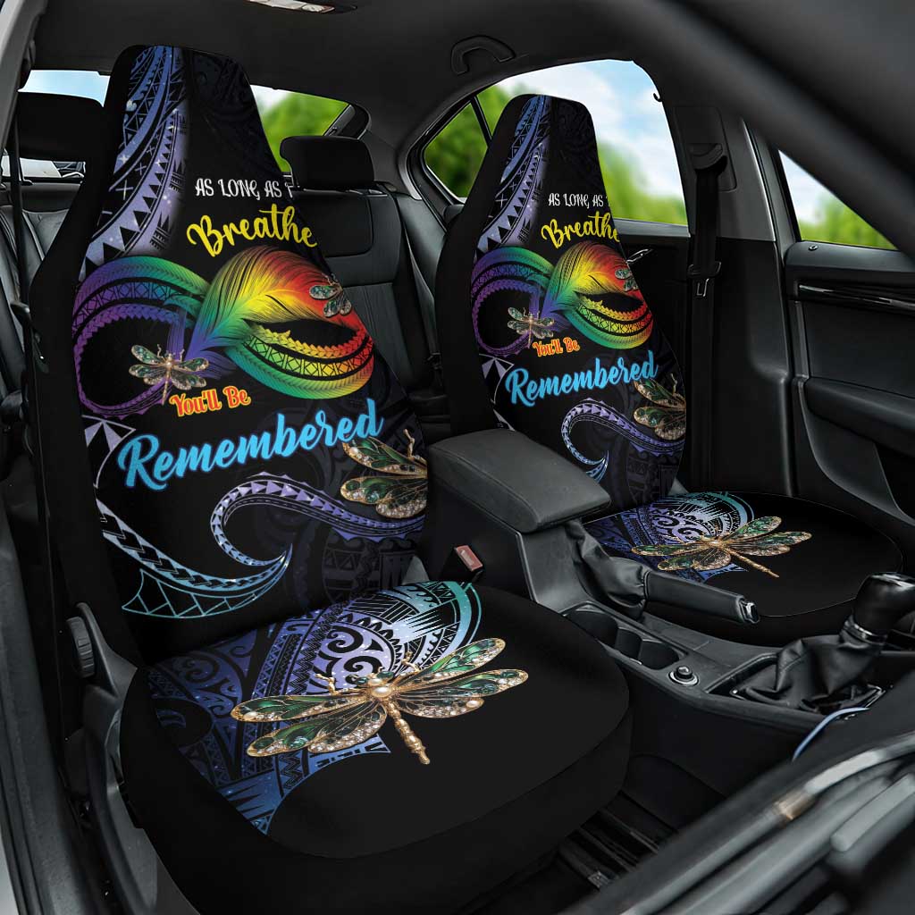 Polynesian Memorial Car Seat Cover As Long As I Breathe You'll Be Remembered LT01 One Size Colorful - Polynesian Pride