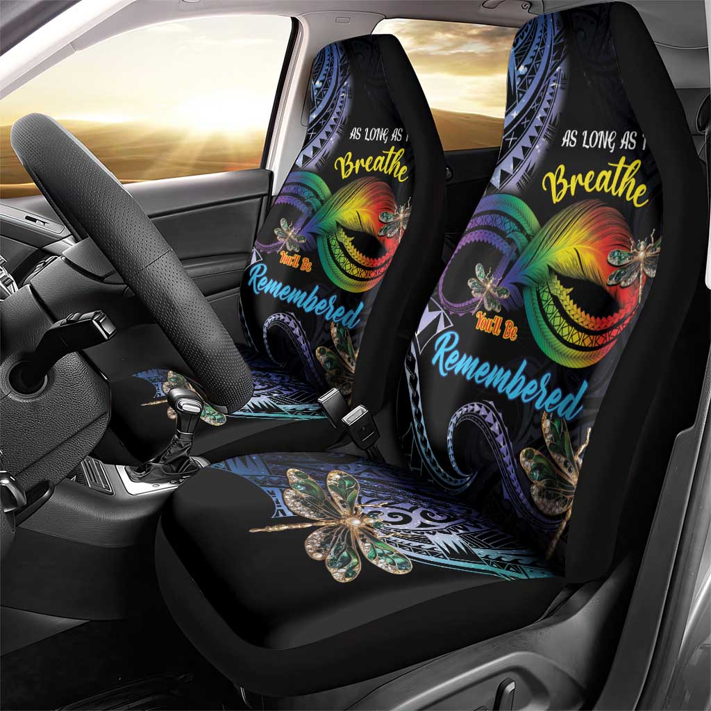 Polynesian Memorial Car Seat Cover As Long As I Breathe You'll Be Remembered LT01 - Polynesian Pride