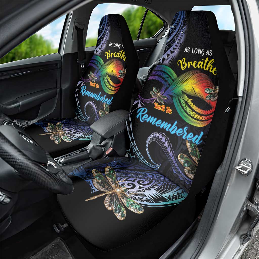Polynesian Memorial Car Seat Cover As Long As I Breathe You'll Be Remembered LT01 - Polynesian Pride