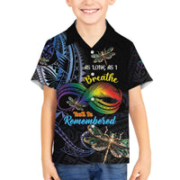 Personalised Polynesian Memorial Family Matching Off The Shoulder Long Sleeve Dress and Hawaiian Shirt As Long As I Breathe You'll Be Remembered LT01 Son's Shirt Colorful - Polynesian Pride