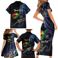 Personalised Polynesian Memorial Family Matching Short Sleeve Bodycon Dress and Hawaiian Shirt As Long As I Breathe You'll Be Remembered LT01 - Polynesian Pride