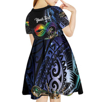 Personalised Polynesian Memorial Kid Short Sleeve Dress As Long As I Breathe You'll Be Remembered