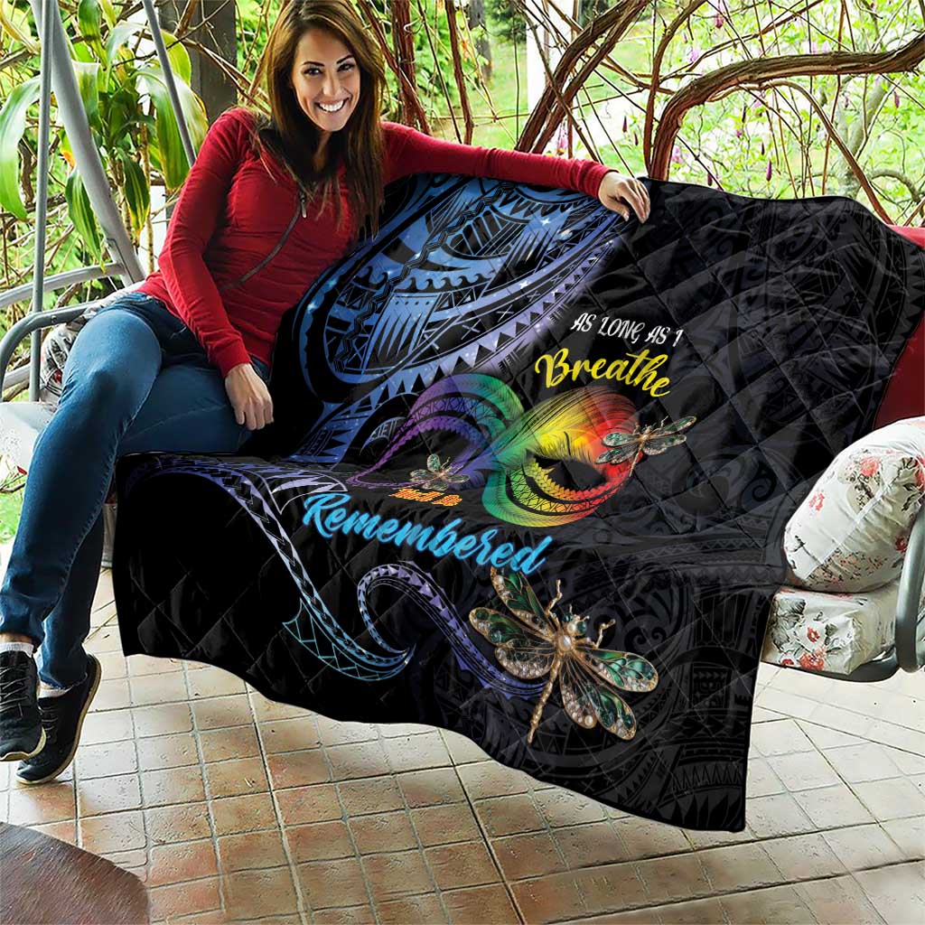 Polynesian Memorial Quilt As Long As I Breathe You'll Be Remembered
