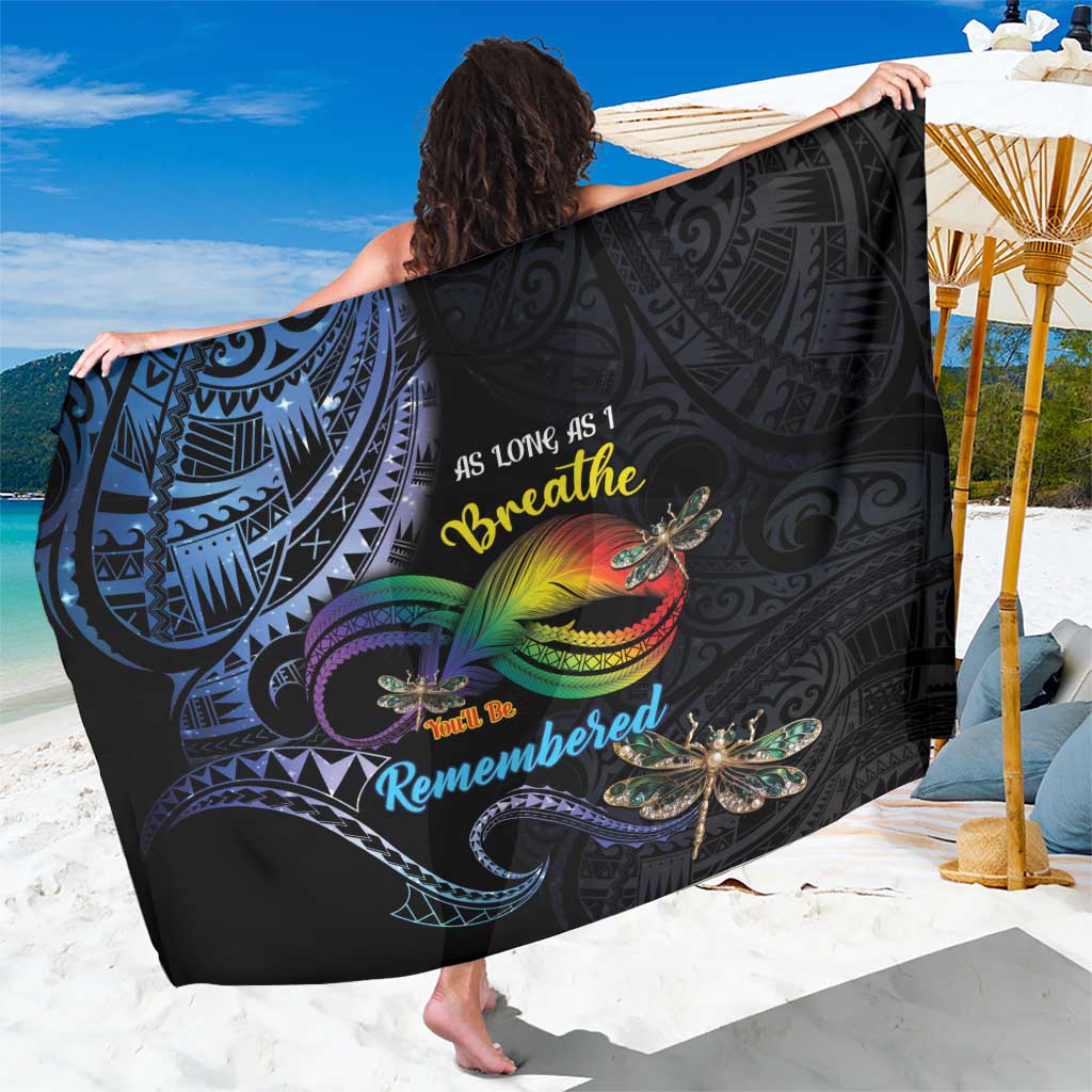 Polynesian Memorial Sarong As Long As I Breathe You'll Be Remembered