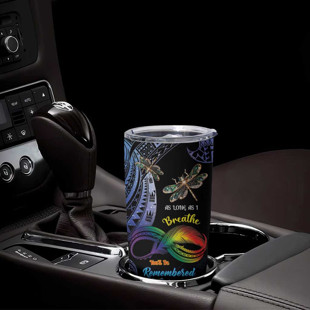 Personalised Polynesian Memorial Tumbler Cup As Long As I Breathe You'll Be Remembered