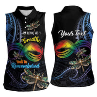 Personalised Polynesian Memorial Women Sleeveless Polo Shirt As Long As I Breathe You'll Be Remembered LT01 - Polynesian Pride