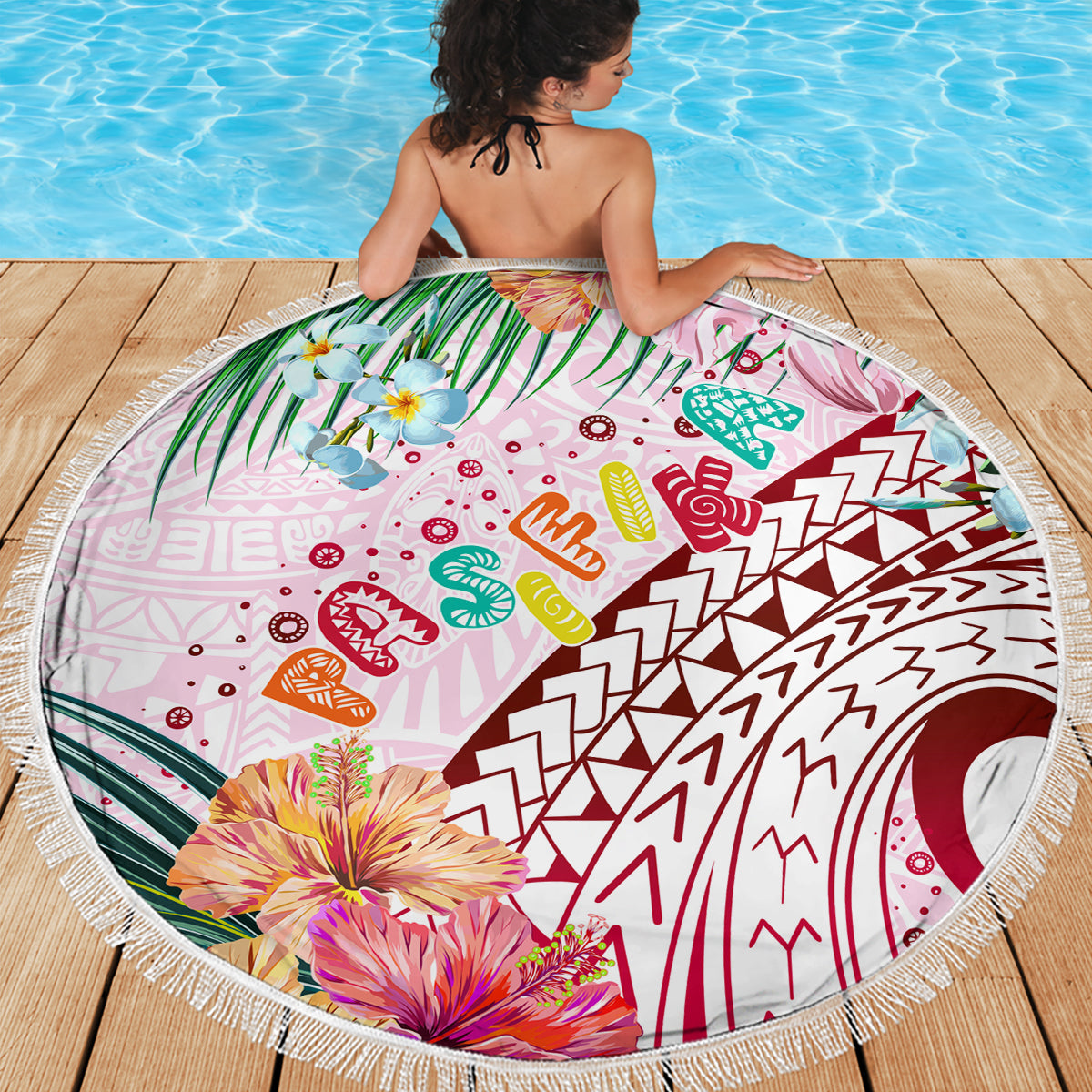 Pasifika Festival Beach Blanket Tribal Pattern Tropical Style