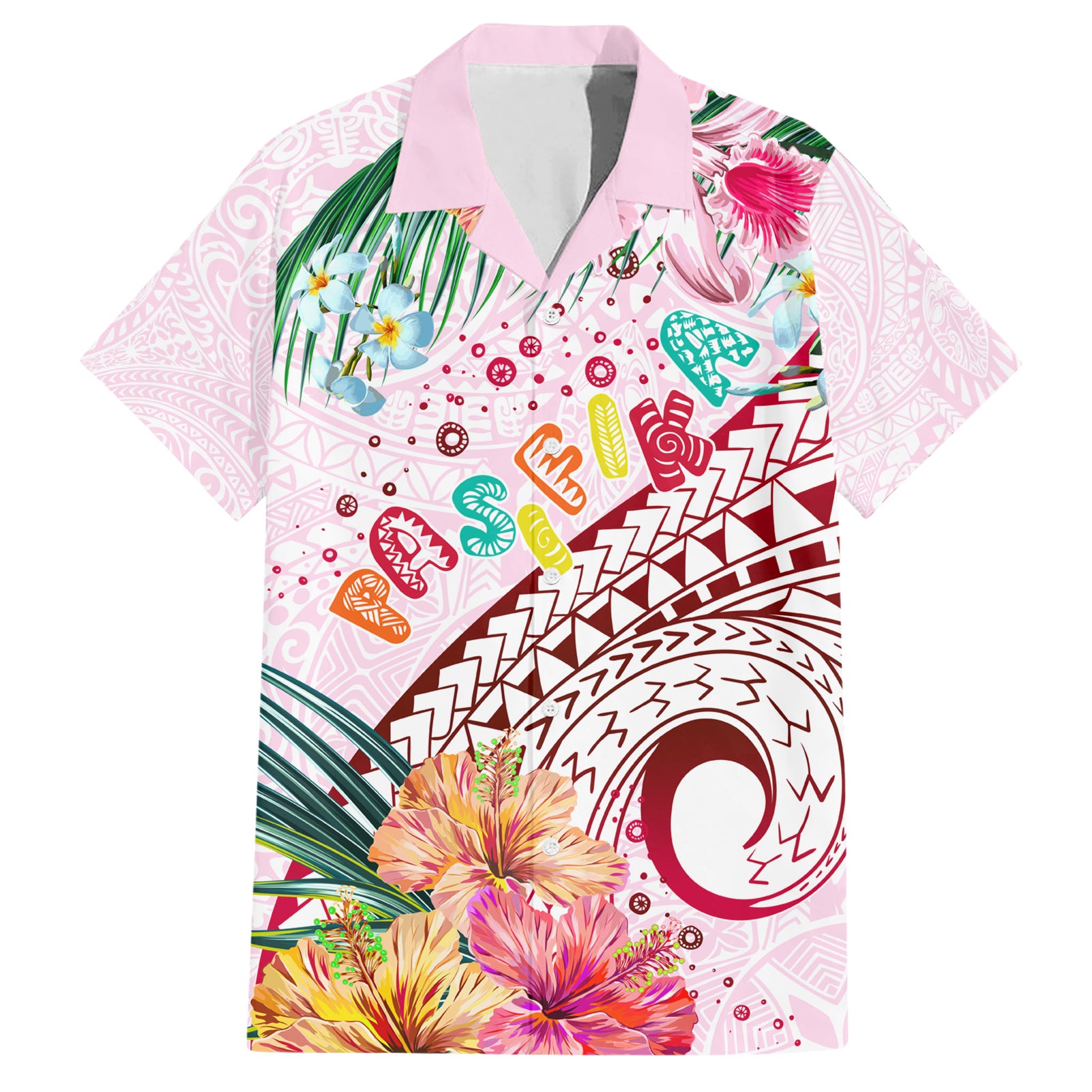 Pasifika Festival Hawaiian Shirt Tribal Pattern Tropical Style LT01 Pink - Polynesian Pride