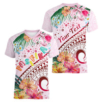 Pasifika Festival Women V Neck T Shirt Tribal Pattern Tropical Style LT01 - Polynesian Pride